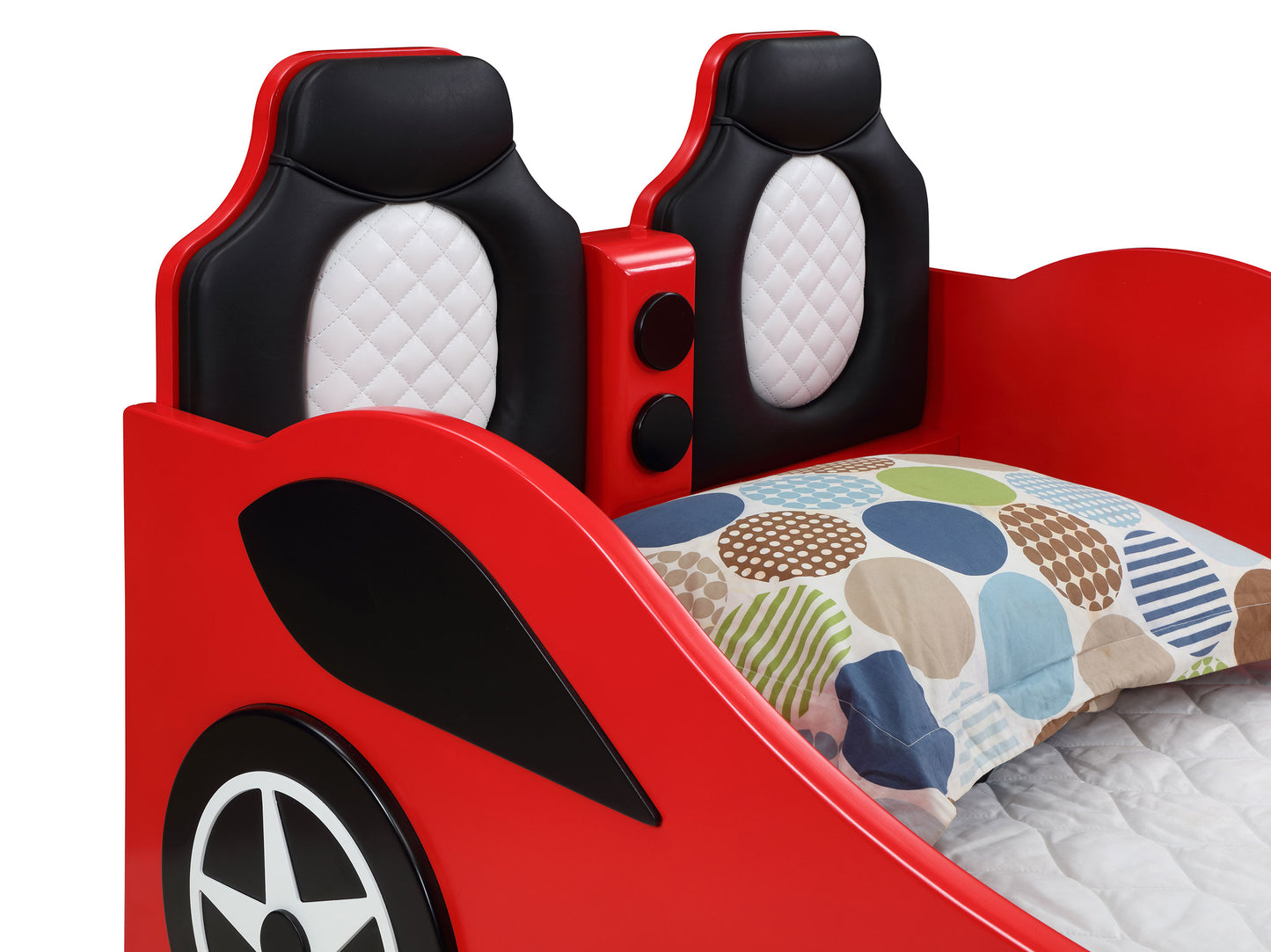 watson wood twin led car bed red