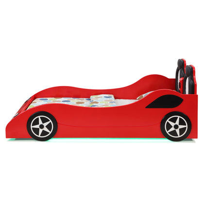 Watson Wood Twin LED Car Bed Red