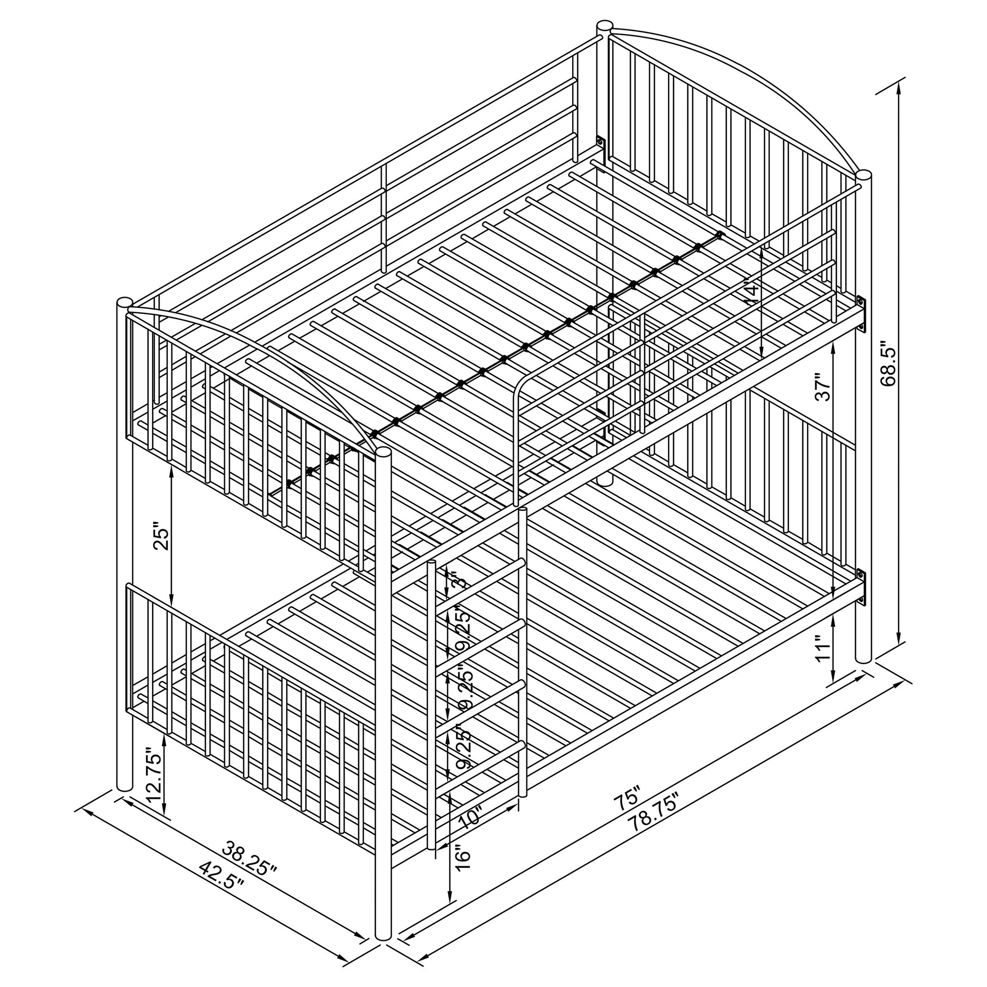 Twin / Twin Bunk Bed