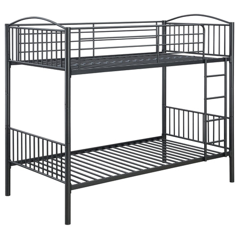 Desden Twin Over Twin Bunk Bed GunmetalGunmetal