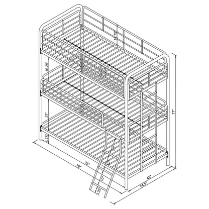 Twin / Twin / Twin Triple Bunk Bed