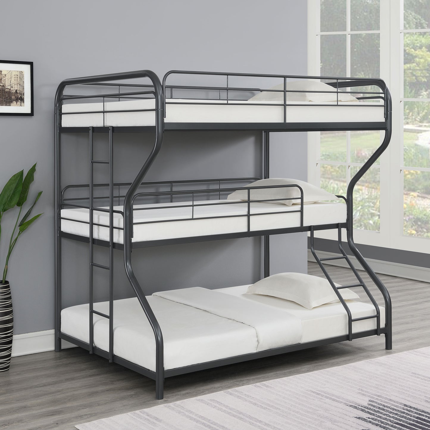 full / twin / full triple bunk bed