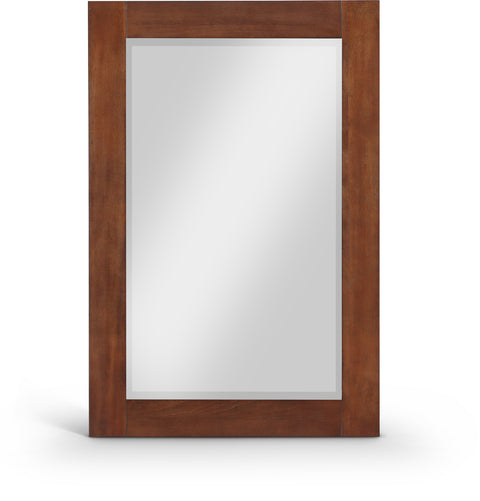 Delaney 24" Walnut Birch Veneer Frame Mirror, 1 Piece