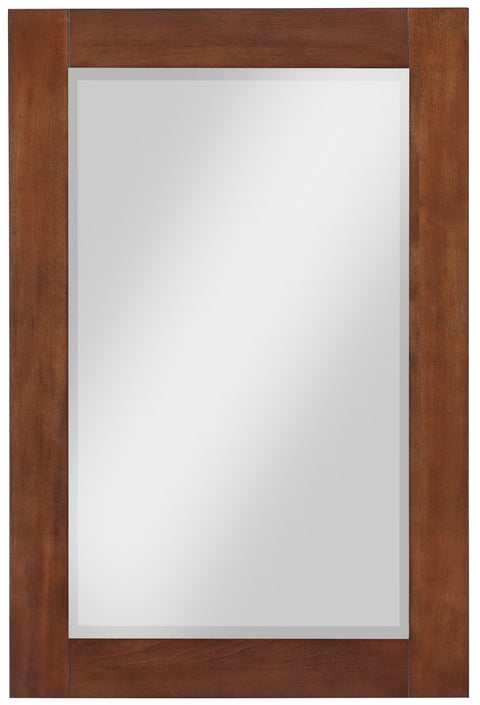 Delaney 24" Walnut Birch Veneer Frame Mirror, 1 Piece