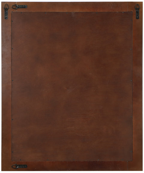 Delaney 30" Walnut Birch Veneer Frame Mirror, 1 Piece
