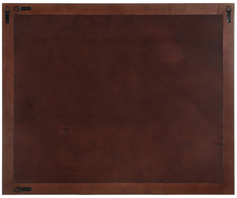 Delaney 44" Walnut Birch Veneer Frame Mirror, 1 Piece