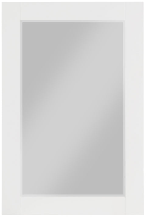 Delaney 24" White Birch Veneer Frame Mirror, 1 Piece