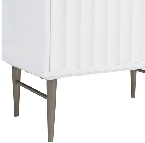 Isolde 30" White Engineered Stone Top And Solid Wood Base Bathroom Vanity, 1 Piece (Style 2)
