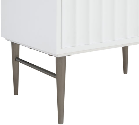 Isolde 30" White Engineered Stone Top And Solid Wood Base Bathroom Vanity, 1 Piece (Style 2)