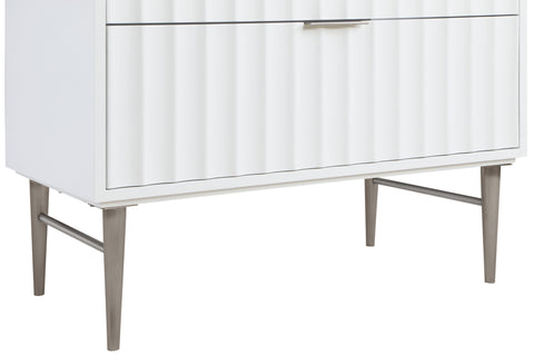 Isolde 36" White Engineered Stone Top And Solid Wood Base Bathroom Vanity, 1 Piece (Style 2)