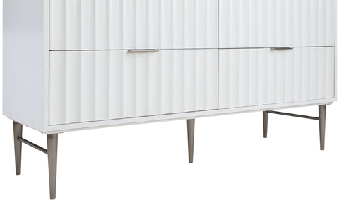 Isolde 60" White Engineered Stone Top And Solid Wood Base Bathroom Vanity, 1 Piece (Style 2)