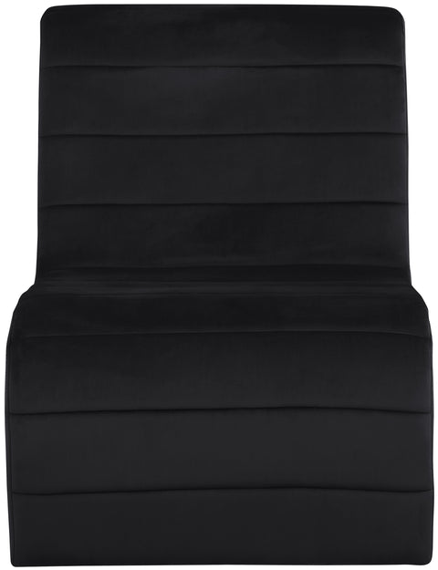 Blaire Black Velvet Upholstered Accent Chair, 1 Piece