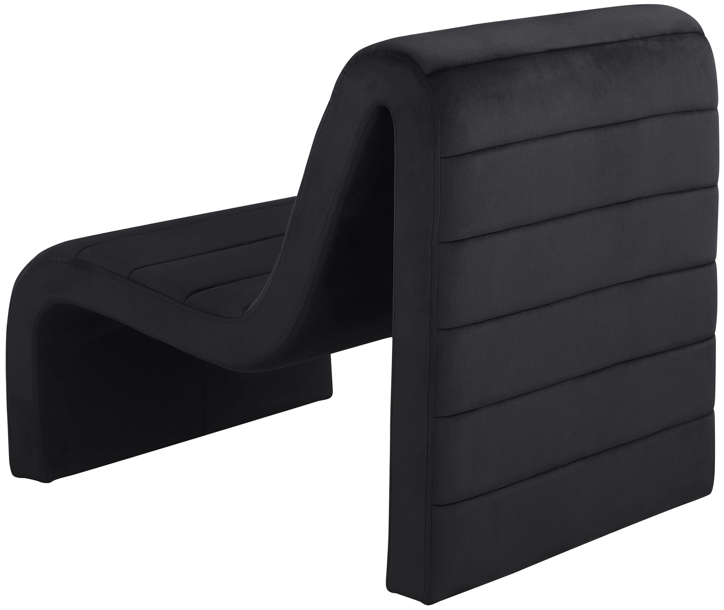 cassie black velvet accent chair black