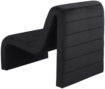 Cassie Black Velvet Accent Chair Black