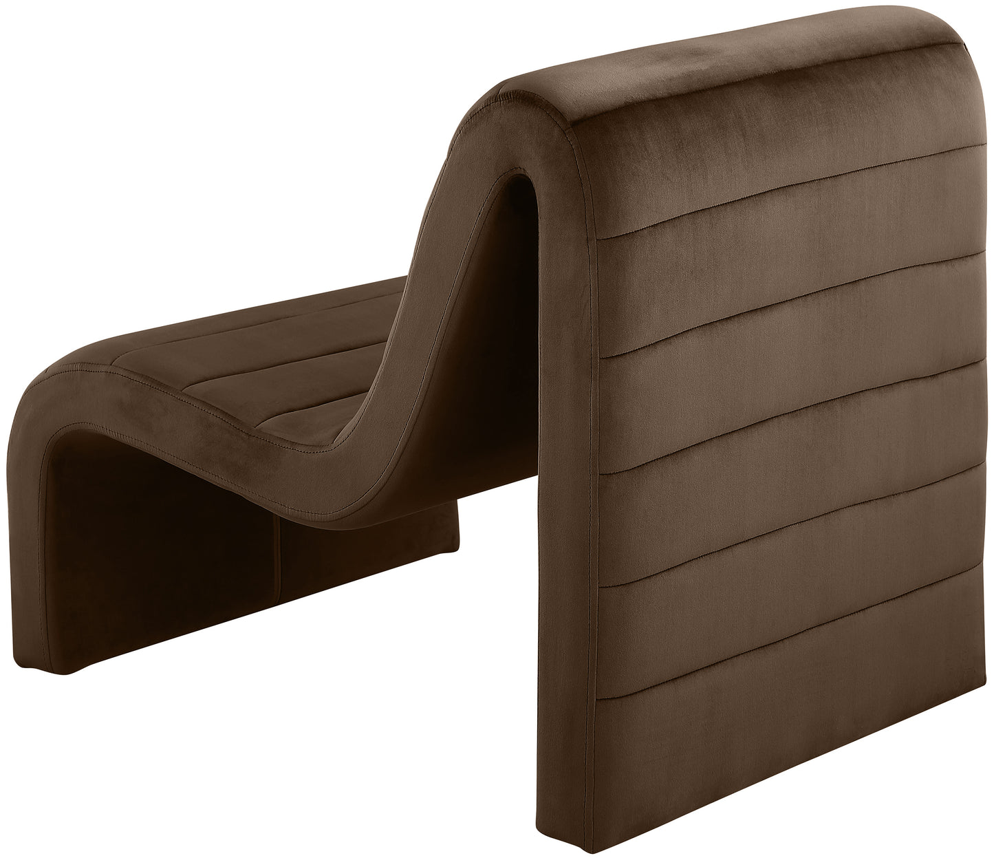 cassie brown velvet accent chair brown