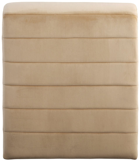 Blaire Camel Velvet Upholstered Accent Chair, 1 Piece
