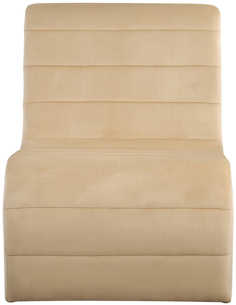 Blaire Camel Velvet Upholstered Accent Chair, 1 Piece