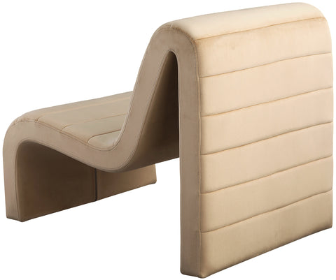 Blaire Camel Velvet Upholstered Accent Chair, 1 Piece