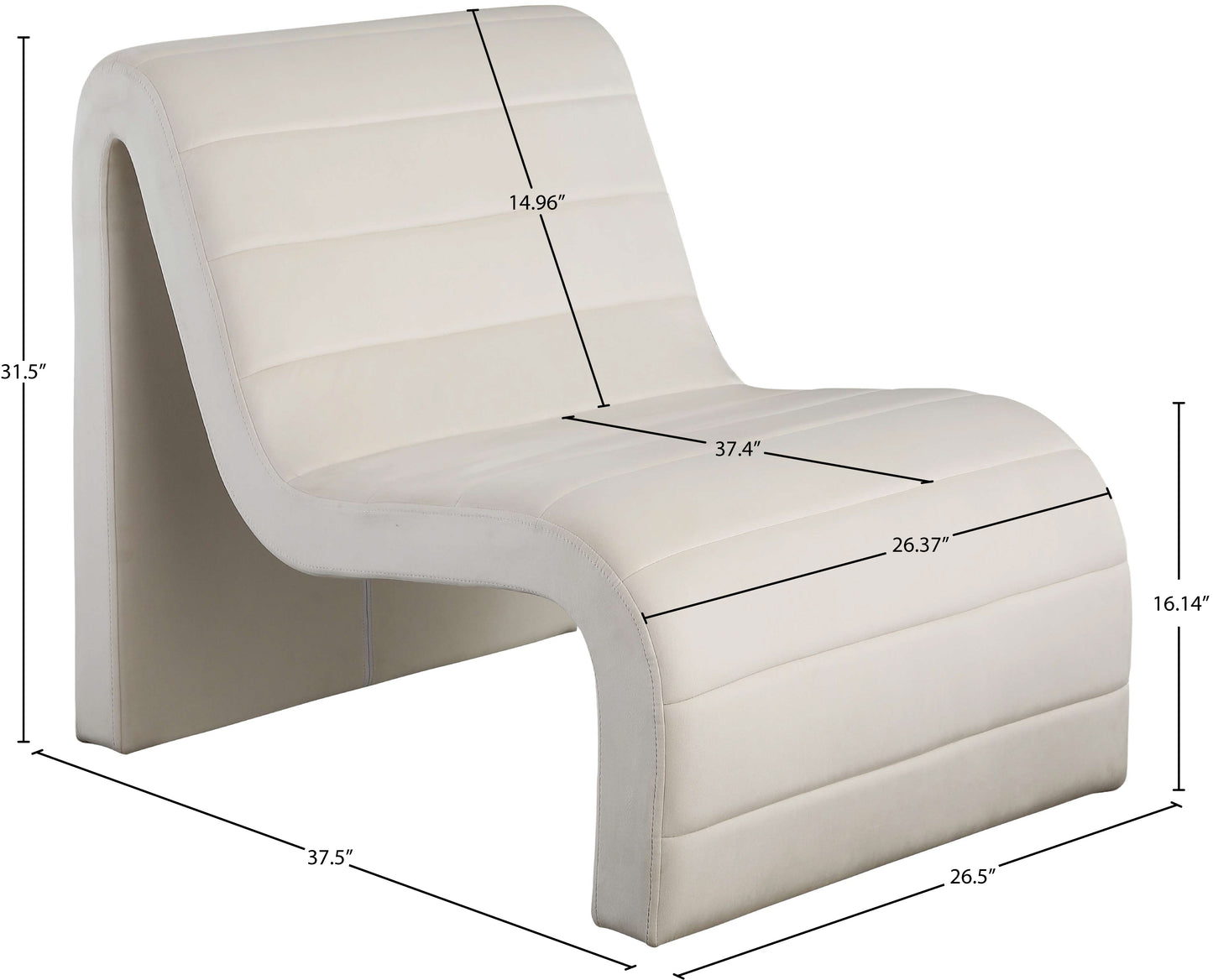 cassie cream velvet accent chair cream