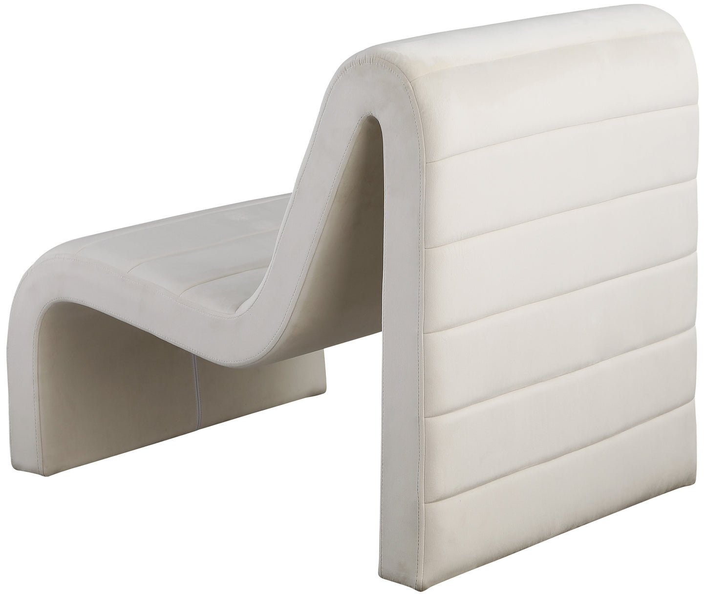 cassie cream velvet accent chair cream