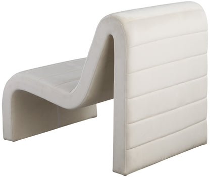 Cassie Cream Velvet Accent Chair Cream