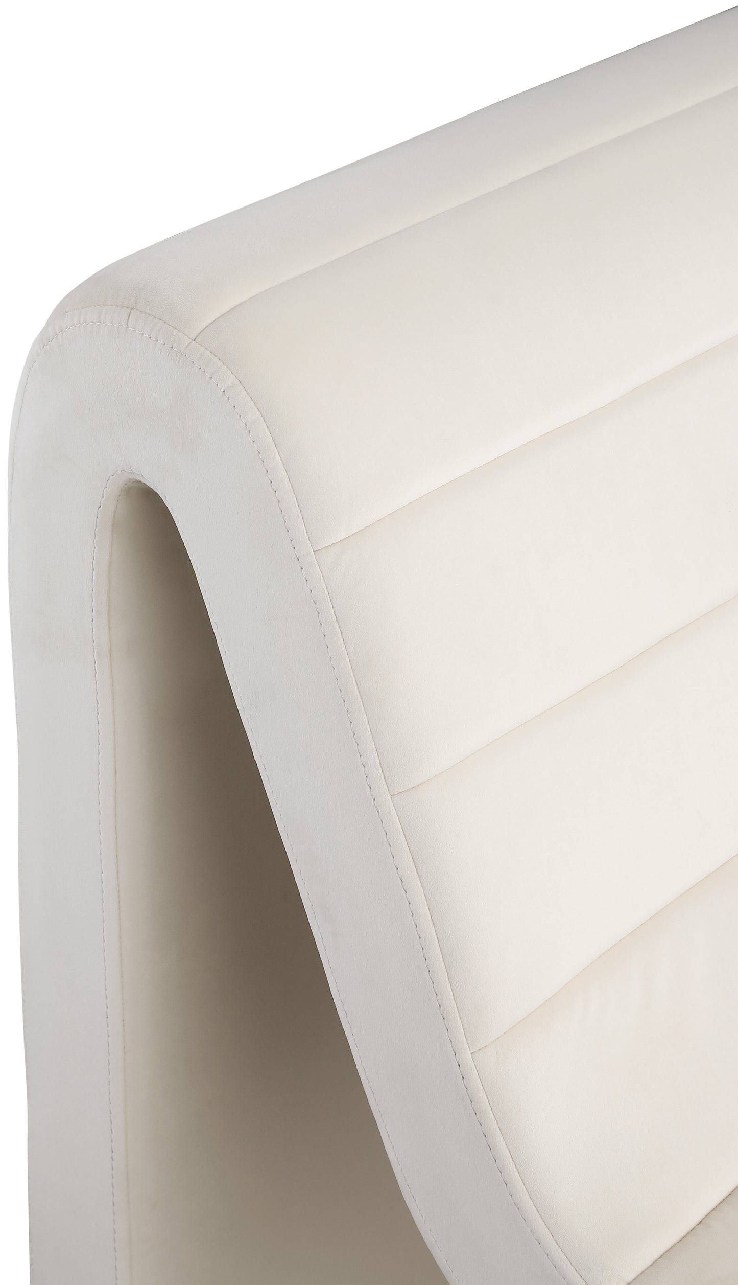 cassie cream velvet accent chair cream