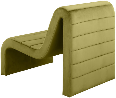 Blaire Olive Velvet Upholstered Accent Chair, 1 Piece