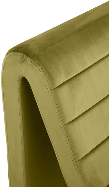 Cassie Olive Velvet Accent Chair Olive