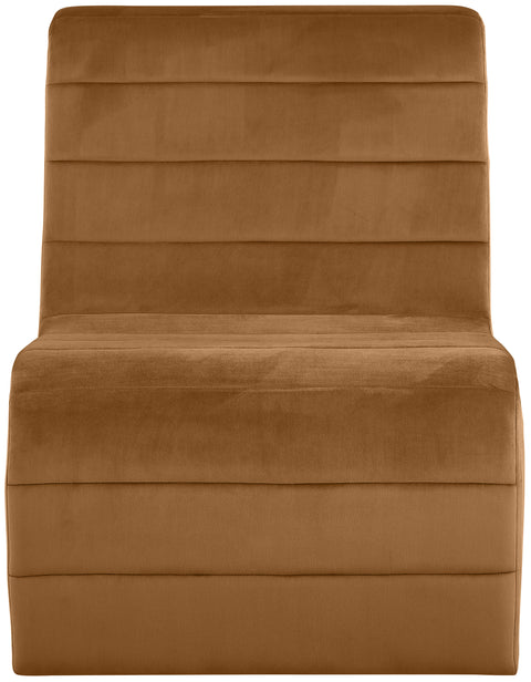 Blaire Saddle Velvet Upholstered Accent Chair, 1 Piece