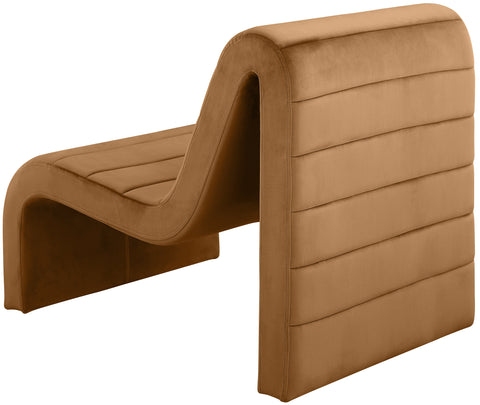 Blaire Saddle Velvet Upholstered Accent Chair, 1 Piece