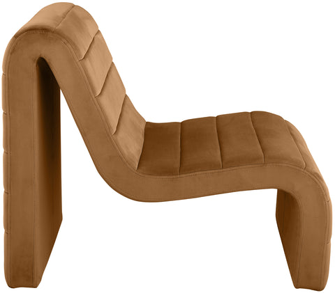 Blaire Saddle Velvet Upholstered Accent Chair, 1 Piece