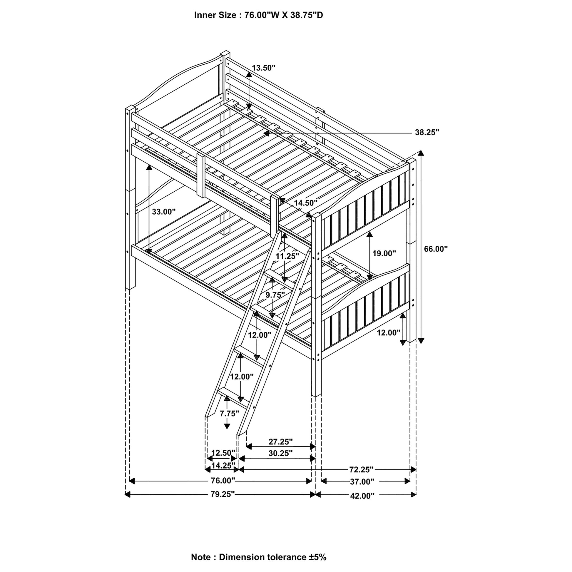 Twin / Twin Bunk Bed