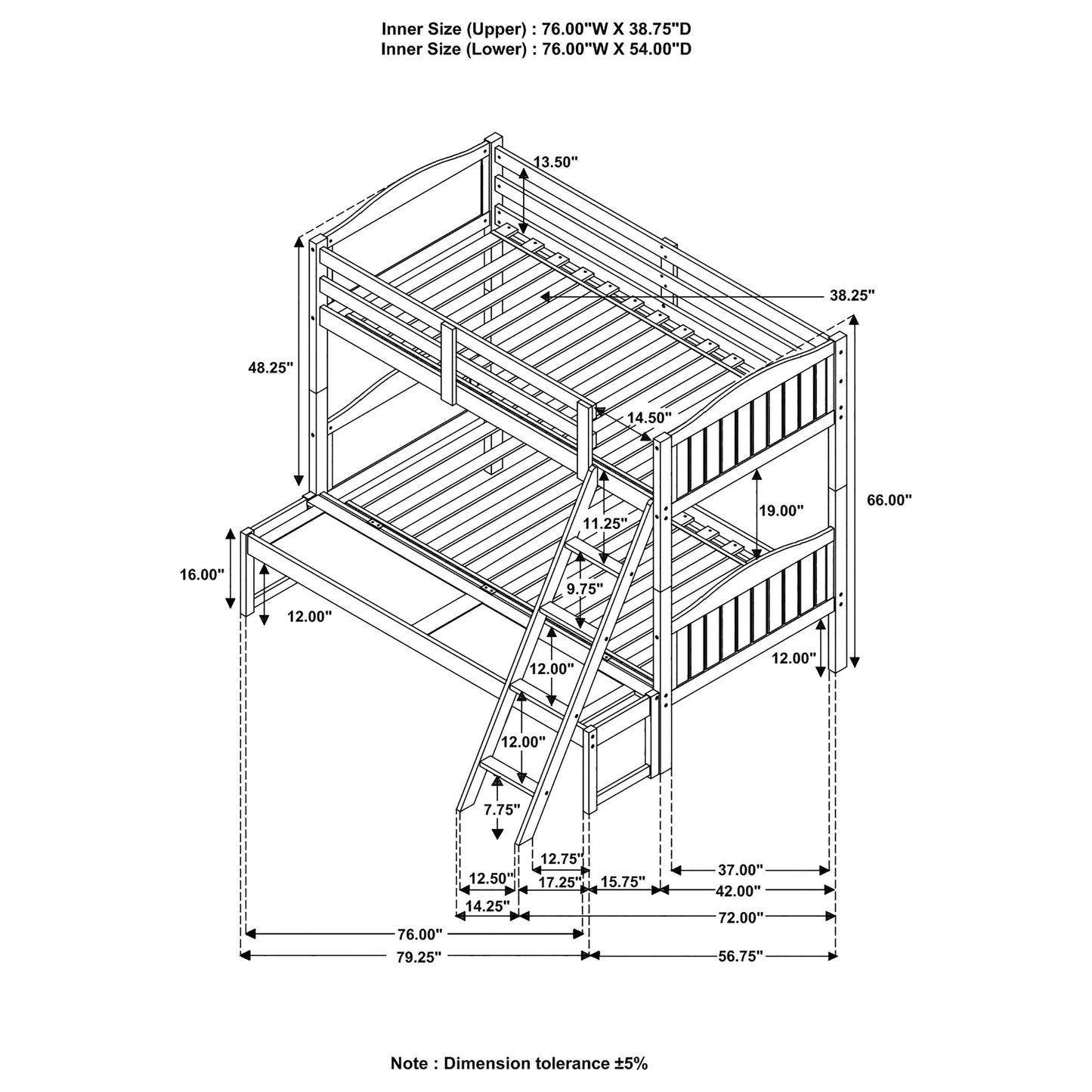 twin / full bunk bed