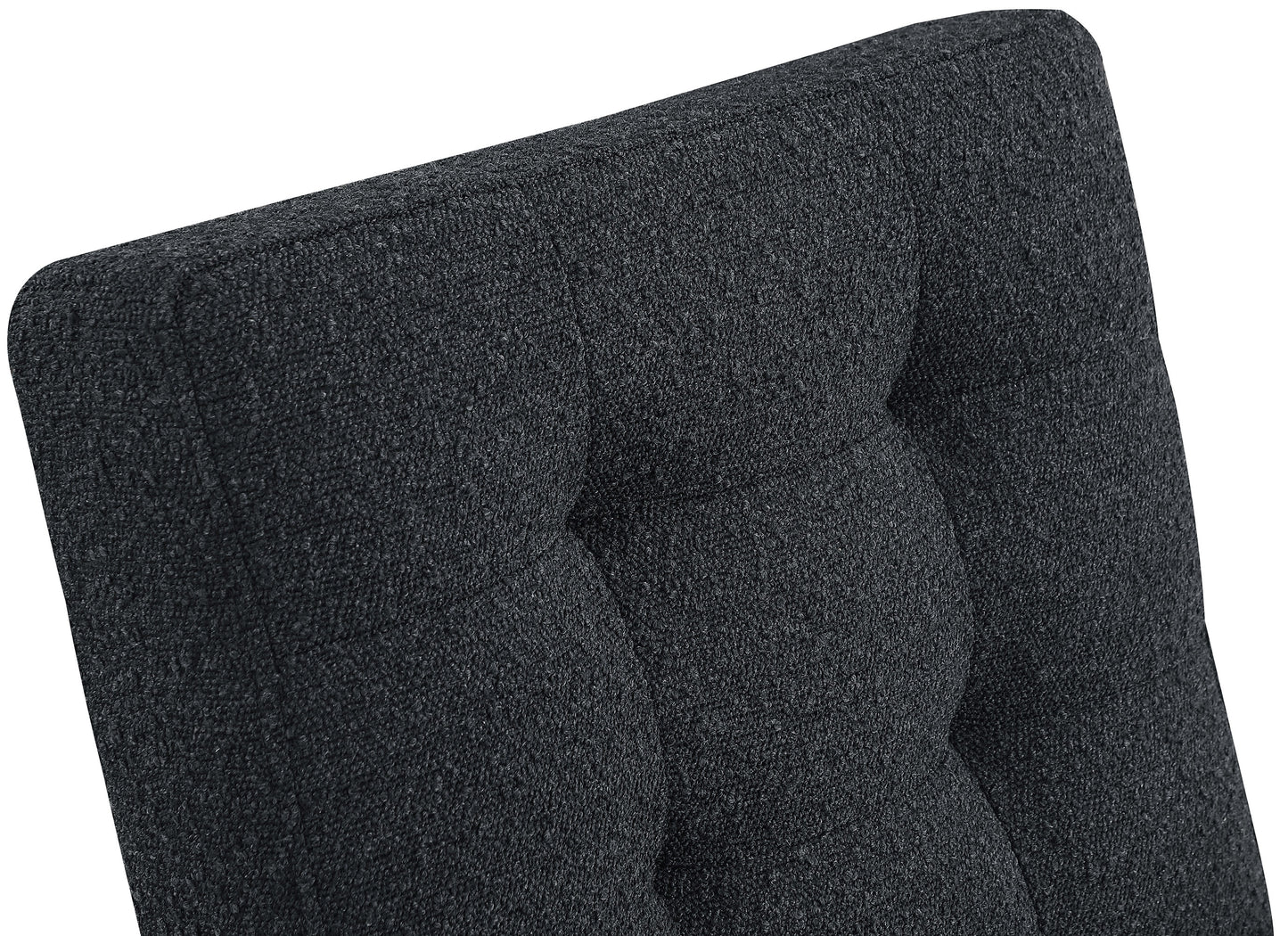 luxe black boucle fabric accent chair black