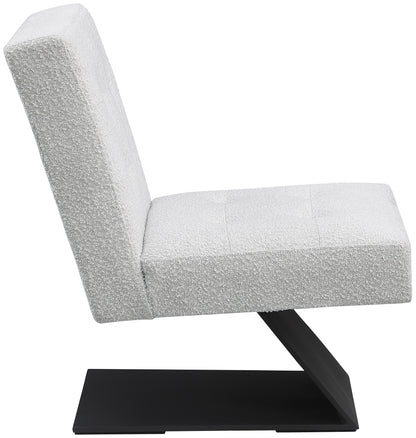 Luxe Cream Boucle Fabric Accent Chair Cream