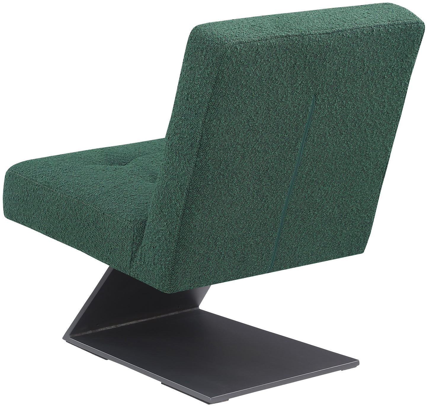 luxe green boucle fabric accent chair green