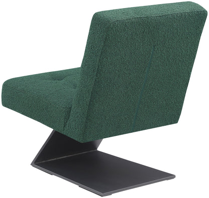 Luxe Green Boucle Fabric Accent Chair Green