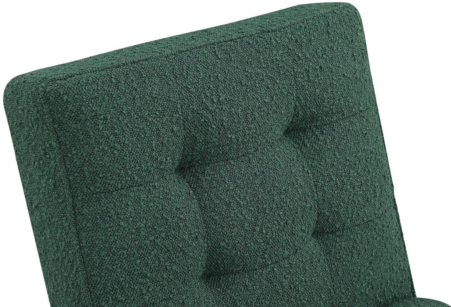 luxe green boucle fabric accent chair green