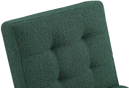 Luxe Green Boucle Fabric Accent Chair Green