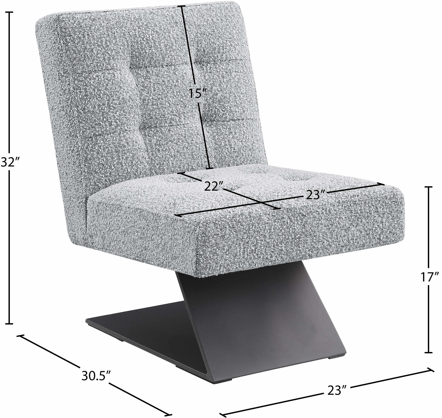 luxe grey boucle fabric accent chair grey