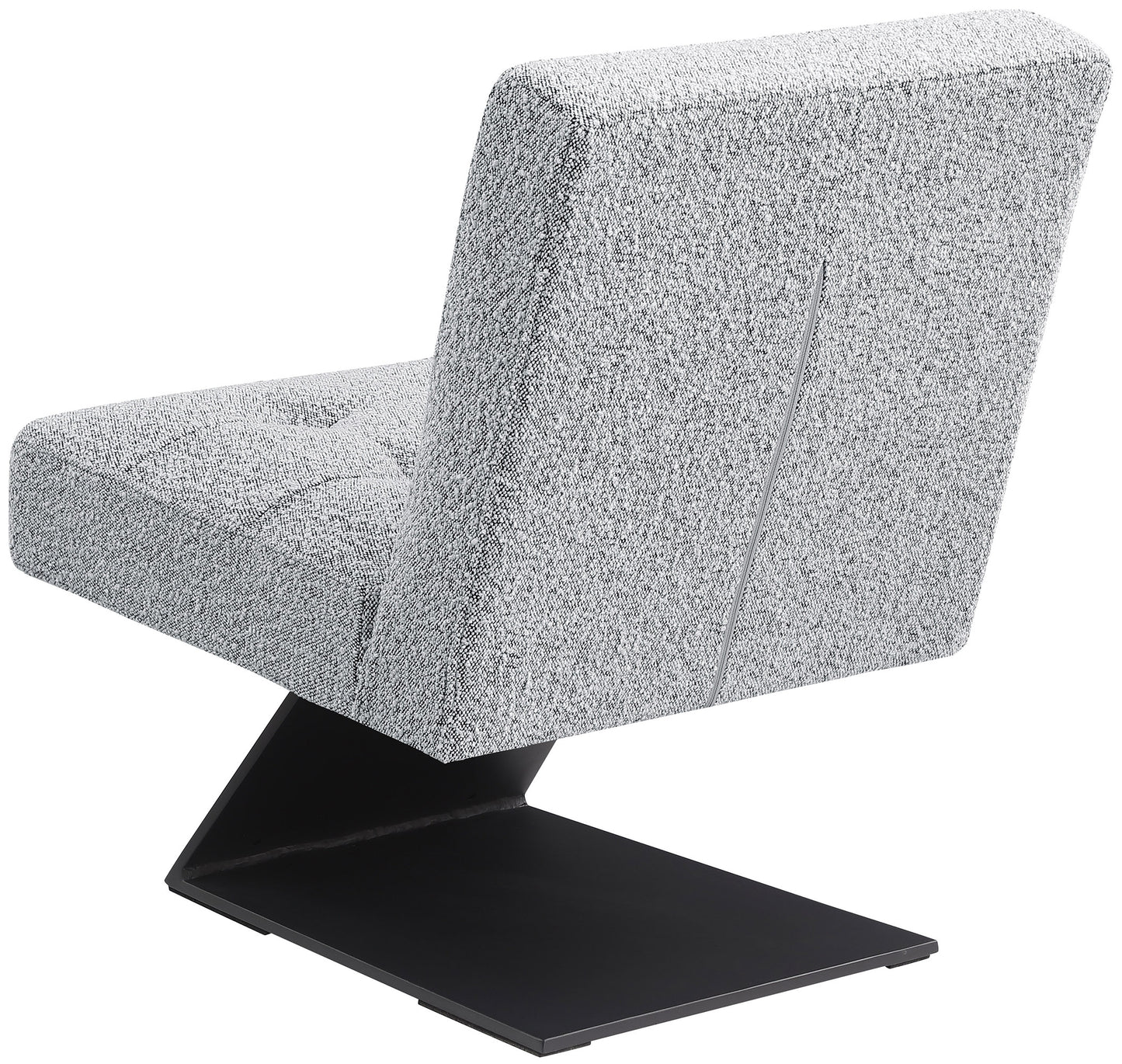 luxe grey boucle fabric accent chair grey