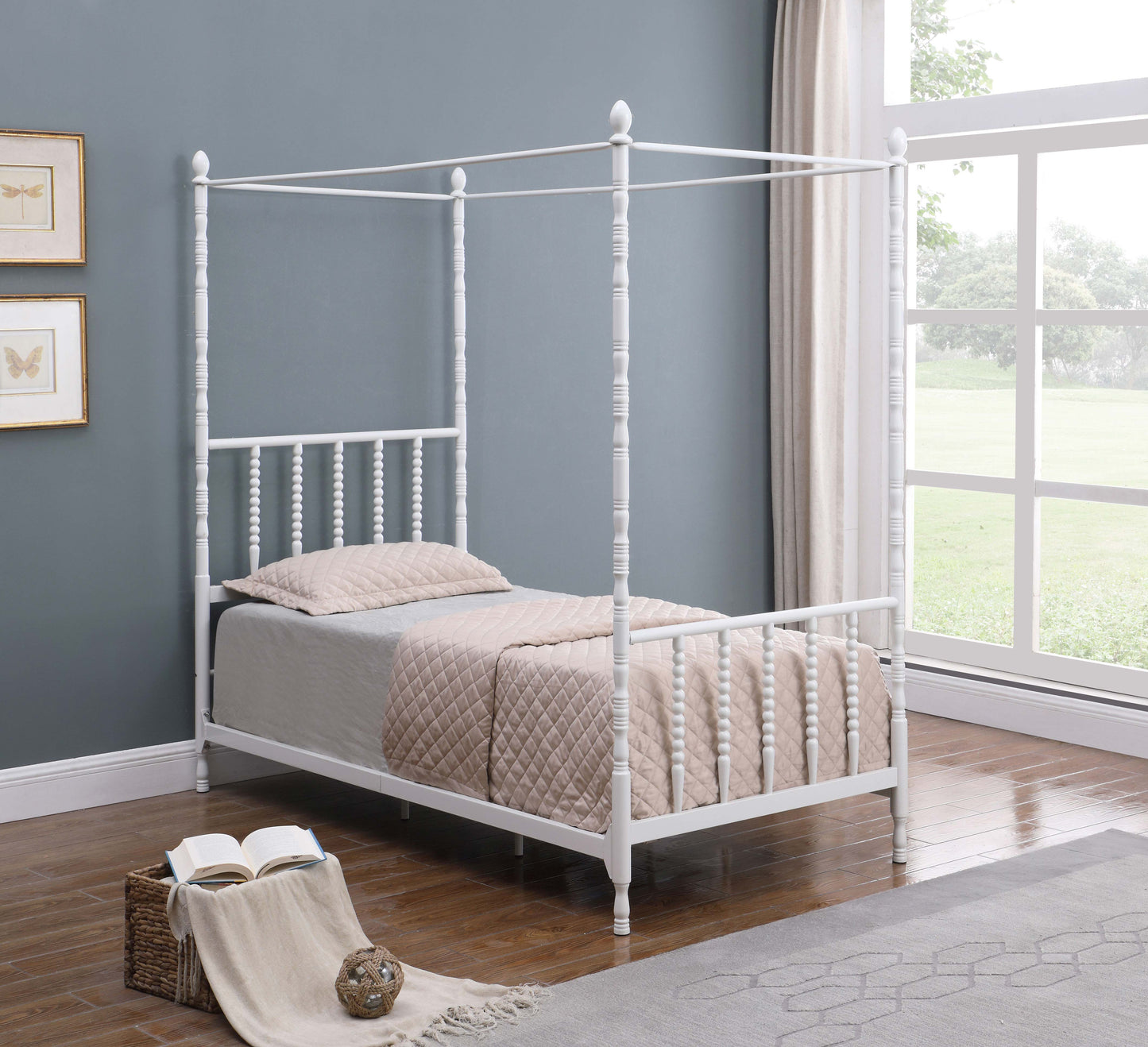 twin canopy bed