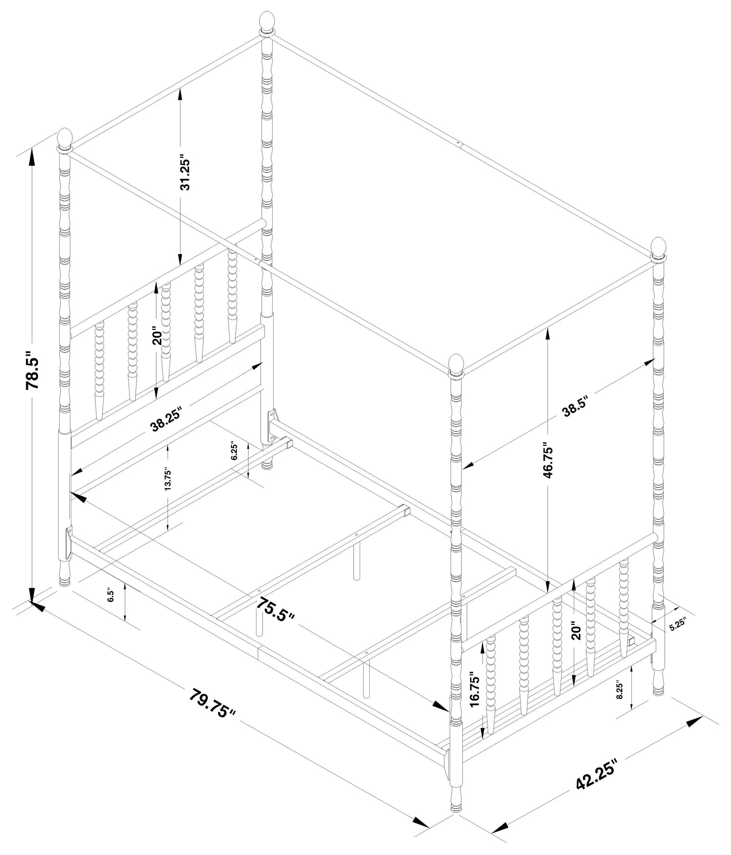 twin canopy bed