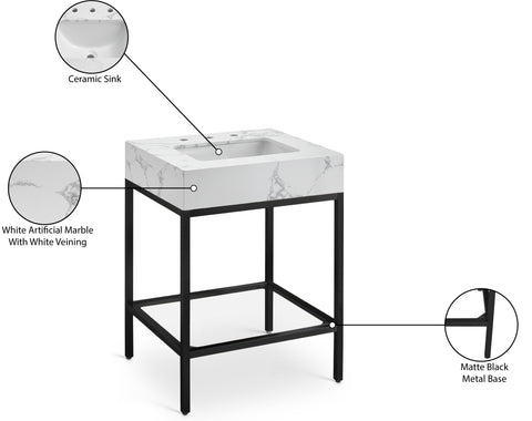 Kelly White Engineered Marble Bathroom Vanity