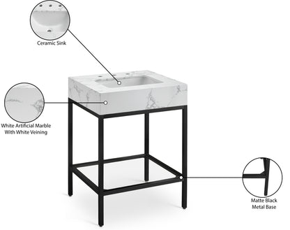 Giselle White Engineered Marble Bathroom Vanity