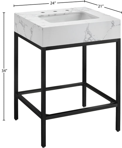 Giselle White Engineered Marble Bathroom Vanity