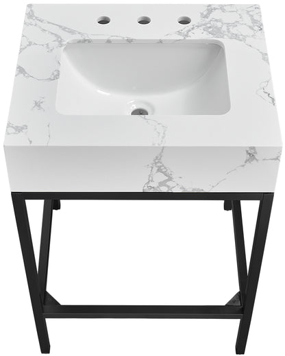 Giselle White Engineered Marble Bathroom Vanity