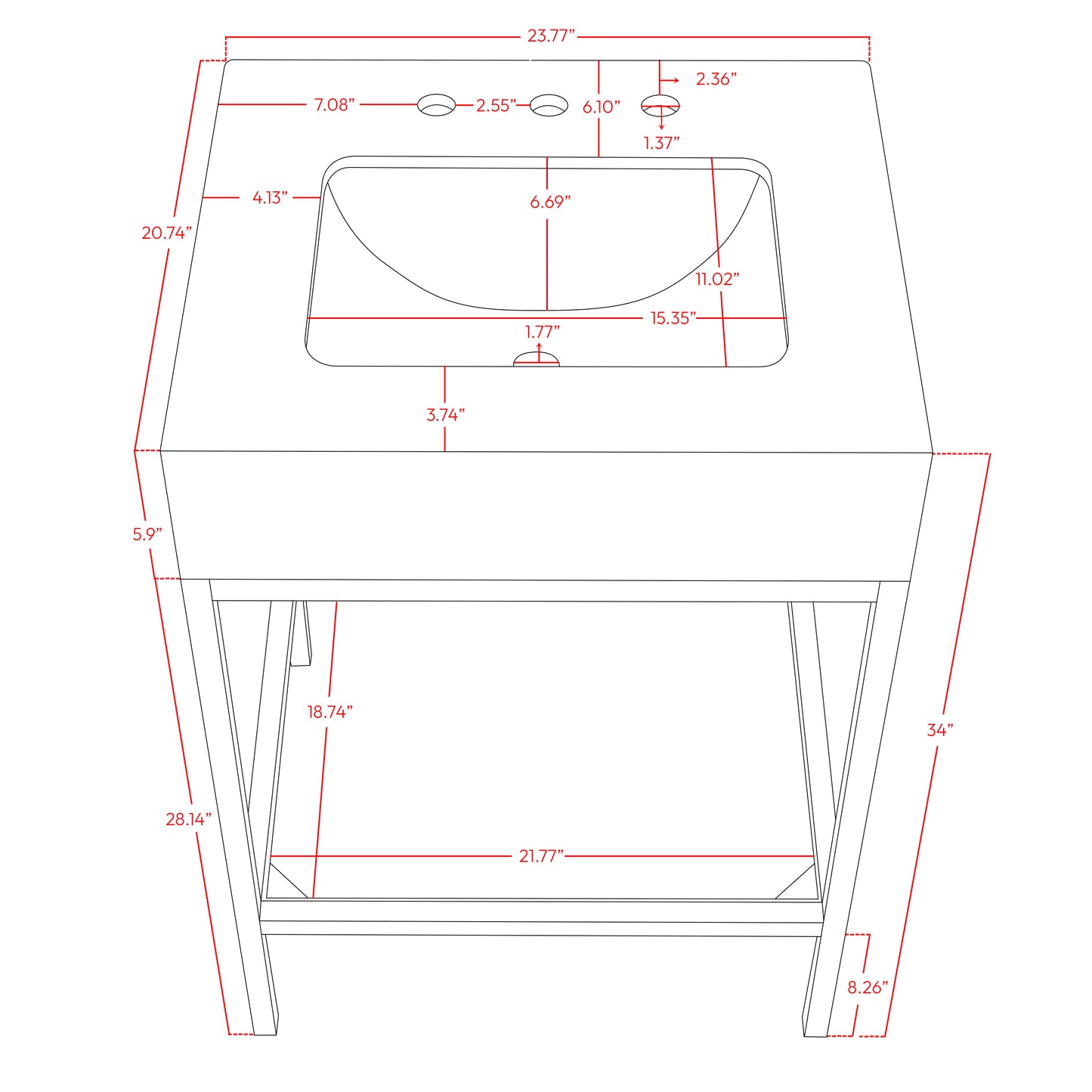 giselle white engineered marble bathroom vanity