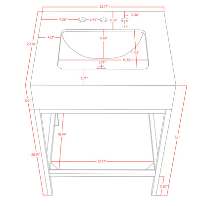 Giselle White Engineered Marble Bathroom Vanity