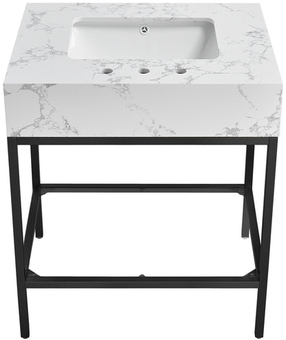 Giselle Black Engineered Marble Bathroom Vanity